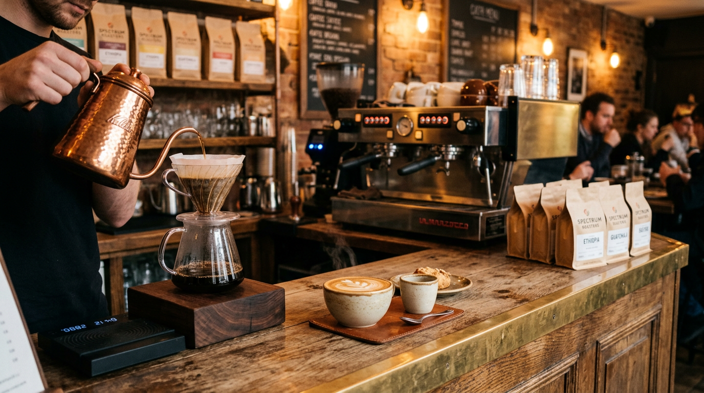 Craft Coffee Pouring at Velvet & Bean Coffee Co.